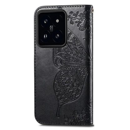 For Xiaomi 14T Pro Case PU Leather Wallet Phone Cover Butterfly Pattern
