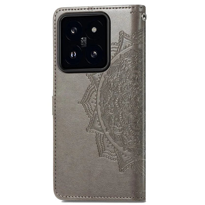 For Xiaomi 14T Pro Case Mandala Embossed Design Leather Wallet Phone Cover