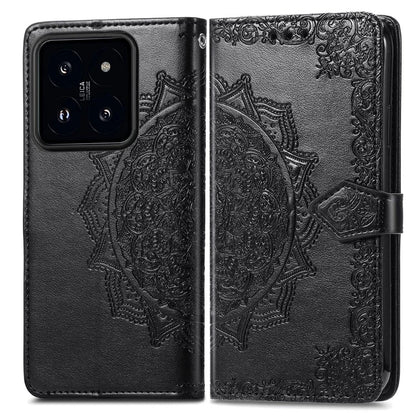 For Xiaomi 14T Pro Case Mandala Embossed Design Leather Wallet Phone Cover