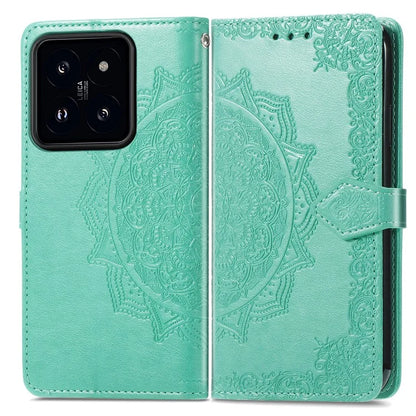 For Xiaomi 14T Pro Case Mandala Embossed Design Leather Wallet Phone Cover