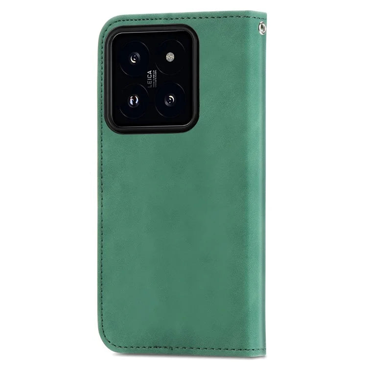 For Xiaomi 14T Pro Case Skin Touch Feeling Leather Wallet Phone Cover Magnetic Absorption