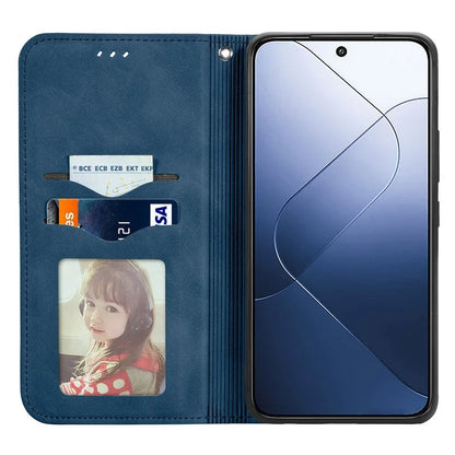 For Xiaomi 14T Pro Case Skin Touch Feeling Leather Wallet Phone Cover Magnetic Absorption