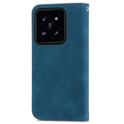 For Xiaomi 14T Pro Case Skin Touch Feeling Leather Wallet Phone Cover Magnetic Absorption