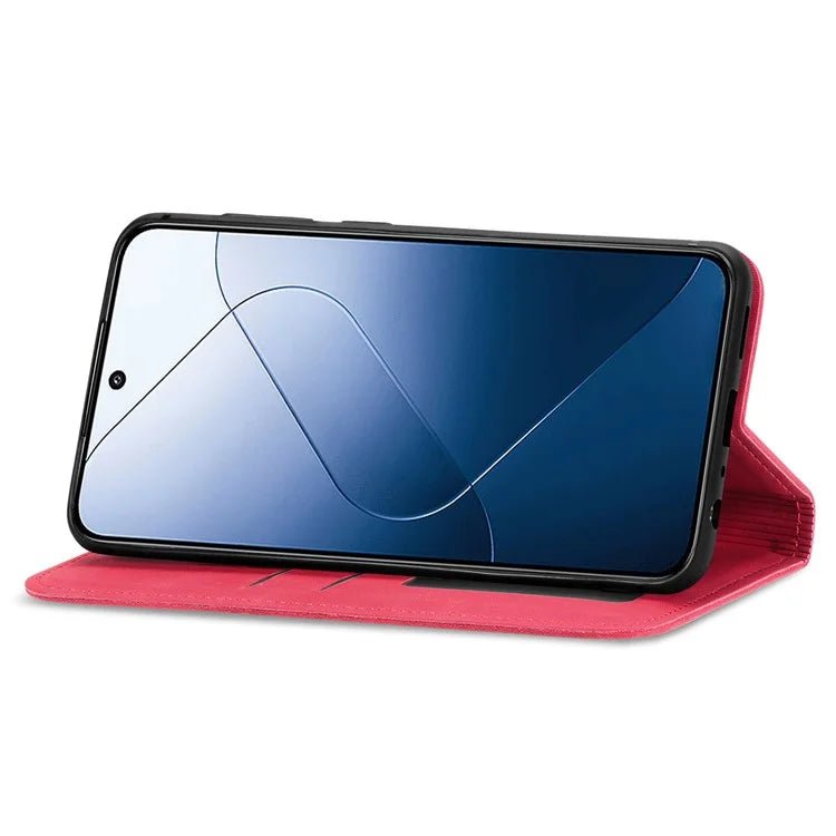 For Xiaomi 14T Pro Case Skin Touch Feeling Leather Wallet Phone Cover Magnetic Absorption