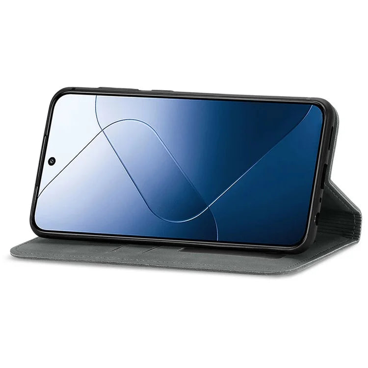 For Xiaomi 14T Pro Case Skin Touch Feeling Leather Wallet Phone Cover Magnetic Absorption