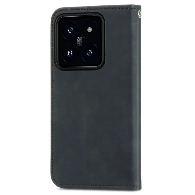 For Xiaomi 14T Pro Case Skin Touch Feeling Leather Wallet Phone Cover Magnetic Absorption