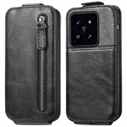 For Xiaomi 14T Pro Case Zipper Wallet Phone Leather Cover Vertical Flip Closing