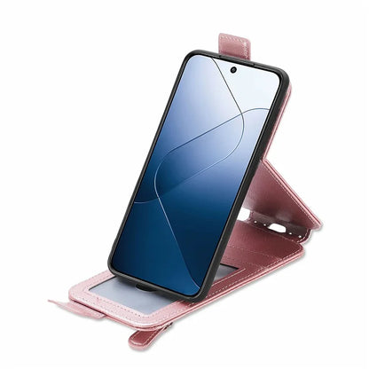 For Xiaomi 14T Pro Case Zipper Wallet Phone Leather Cover Vertical Flip Closing