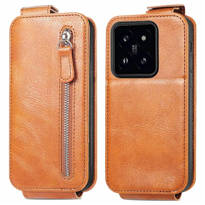 For Xiaomi 14T Pro Case Zipper Wallet Phone Leather Cover Vertical Flip Closing