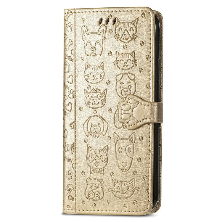 For Xiaomi 14T Pro Case Leather Wallet Flip Phone Cover Cute Cat Dog Pattern