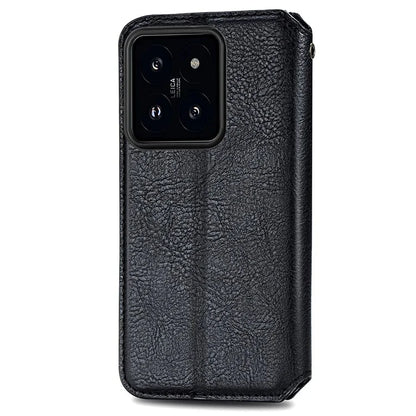 For Xiaomi 14T Case Rhombus Imprint PU Leather Wallet Phone Cover