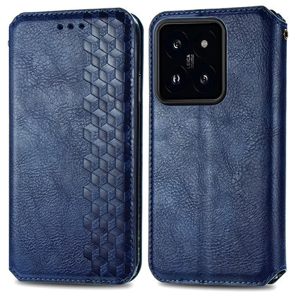 For Xiaomi 14T Case Rhombus Imprint PU Leather Wallet Phone Cover