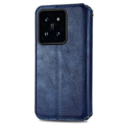 For Xiaomi 14T Case Rhombus Imprint PU Leather Wallet Phone Cover