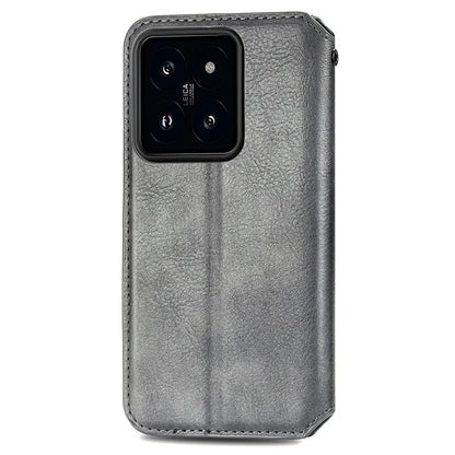 For Xiaomi 14T Case Rhombus Imprint PU Leather Wallet Phone Cover