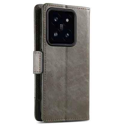 CASENEO 002 Series For Xiaomi 14T Case Stand Wallet Splicing PU Leather Cover