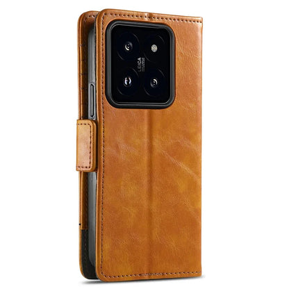 CASENEO 002 Series For Xiaomi 14T Case Stand Wallet Splicing PU Leather Cover