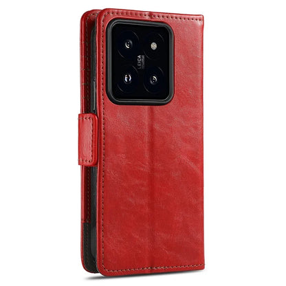 CASENEO 002 Series For Xiaomi 14T Case Stand Wallet Splicing PU Leather Cover