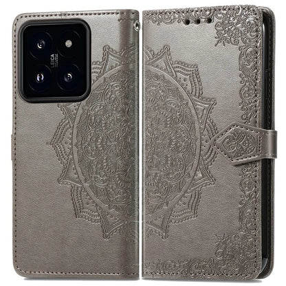 For Xiaomi 14T Case Mandala Embossed Design Leather Wallet Phone Cover