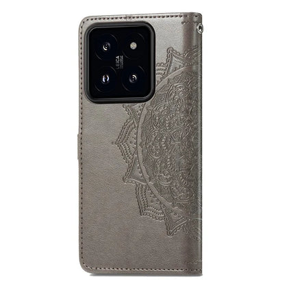 For Xiaomi 14T Case Mandala Embossed Design Leather Wallet Phone Cover