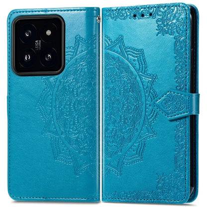 For Xiaomi 14T Case Mandala Embossed Design Leather Wallet Phone Cover