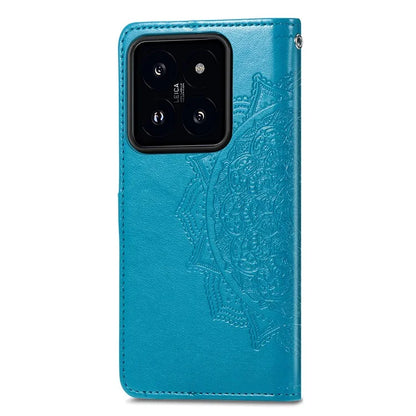 For Xiaomi 14T Case Mandala Embossed Design Leather Wallet Phone Cover