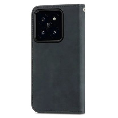 For Xiaomi 14T Case Skin Touch Feeling Leather Wallet Phone Cover Magnetic Absorption