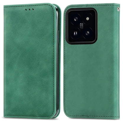 For Xiaomi 14T Case Skin Touch Feeling Leather Wallet Phone Cover Magnetic Absorption