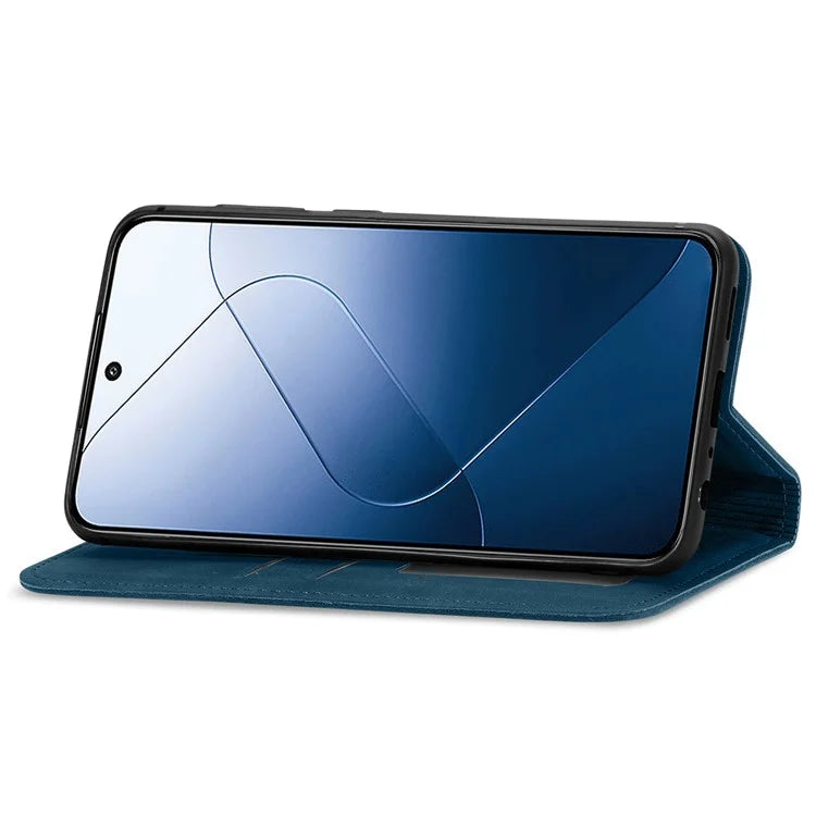 For Xiaomi 14T Case Skin Touch Feeling Leather Wallet Phone Cover Magnetic Absorption