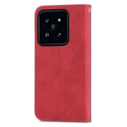 For Xiaomi 14T Case Skin Touch Feeling Leather Wallet Phone Cover Magnetic Absorption