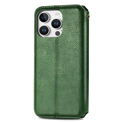 For iPhone 16 Pro Max Case Rhombus Imprint PU Leather Wallet Phone Cover