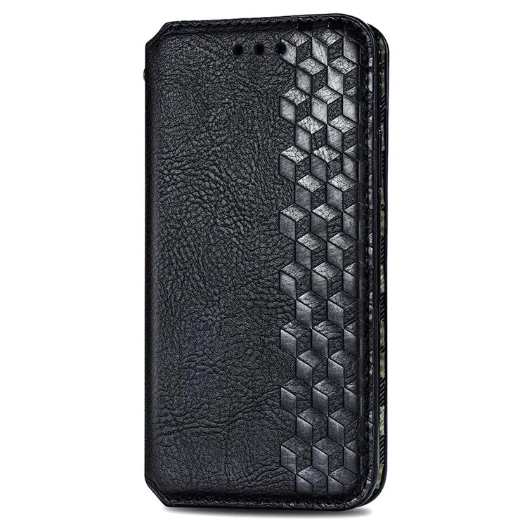 For iPhone 16 Plus Case Rhombus Imprint PU Leather Wallet Phone Cover
