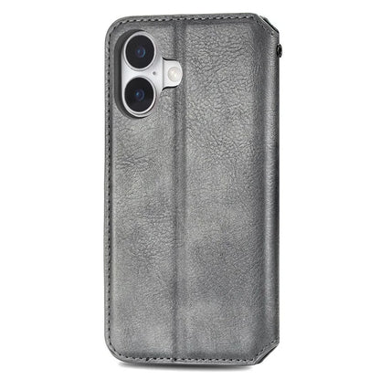 For iPhone 16 Plus Case Rhombus Imprint PU Leather Wallet Phone Cover
