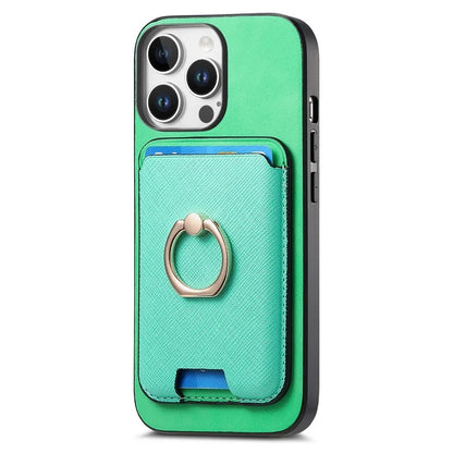 For iPhone 16 Pro Max Magnetic Case Leather+TPU Phone Cover Detachable Card Bag