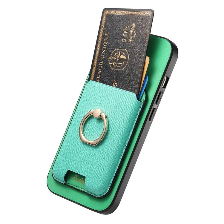 For iPhone 16 Pro Max Magnetic Case Leather+TPU Phone Cover Detachable Card Bag