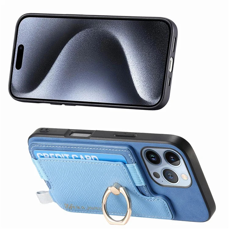 B5 For iPhone 16 Pro Max Case 2-in-1 Magnetic Detachable Card Holder Leather+TPU Phone Cover