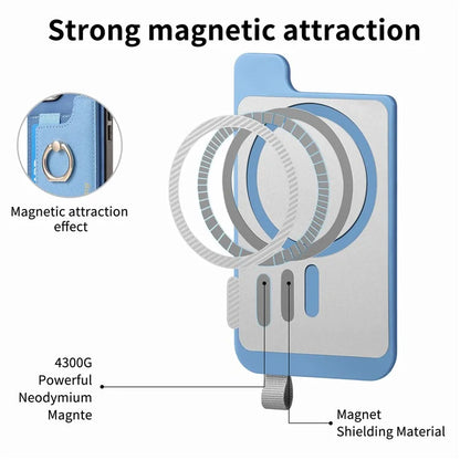 B5 For iPhone 16 Pro Max Case 2-in-1 Magnetic Detachable Card Holder Leather+TPU Phone Cover