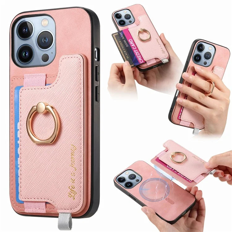 B5 For iPhone 16 Pro Max Case 2-in-1 Magnetic Detachable Card Holder Leather+TPU Phone Cover