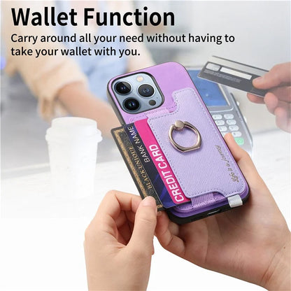 B5 For iPhone 16 Pro Max Case 2-in-1 Magnetic Detachable Card Holder Leather+TPU Phone Cover