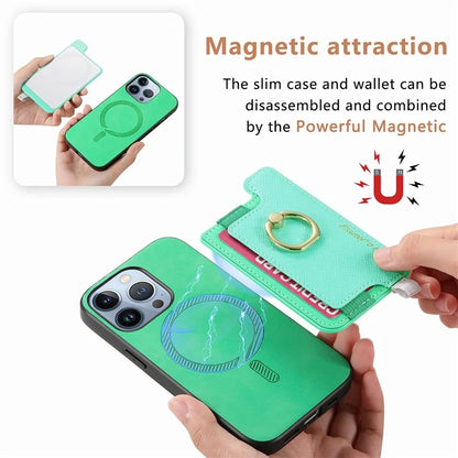 B5 For iPhone 16 Pro Max Case 2-in-1 Magnetic Detachable Card Holder Leather+TPU Phone Cover