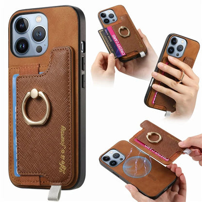 B5 For iPhone 16 Pro Max Case 2-in-1 Magnetic Detachable Card Holder Leather+TPU Phone Cover