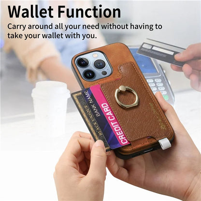 B5 For iPhone 16 Pro Max Case 2-in-1 Magnetic Detachable Card Holder Leather+TPU Phone Cover
