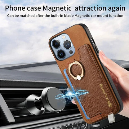 B5 For iPhone 16 Pro Max Case 2-in-1 Magnetic Detachable Card Holder Leather+TPU Phone Cover