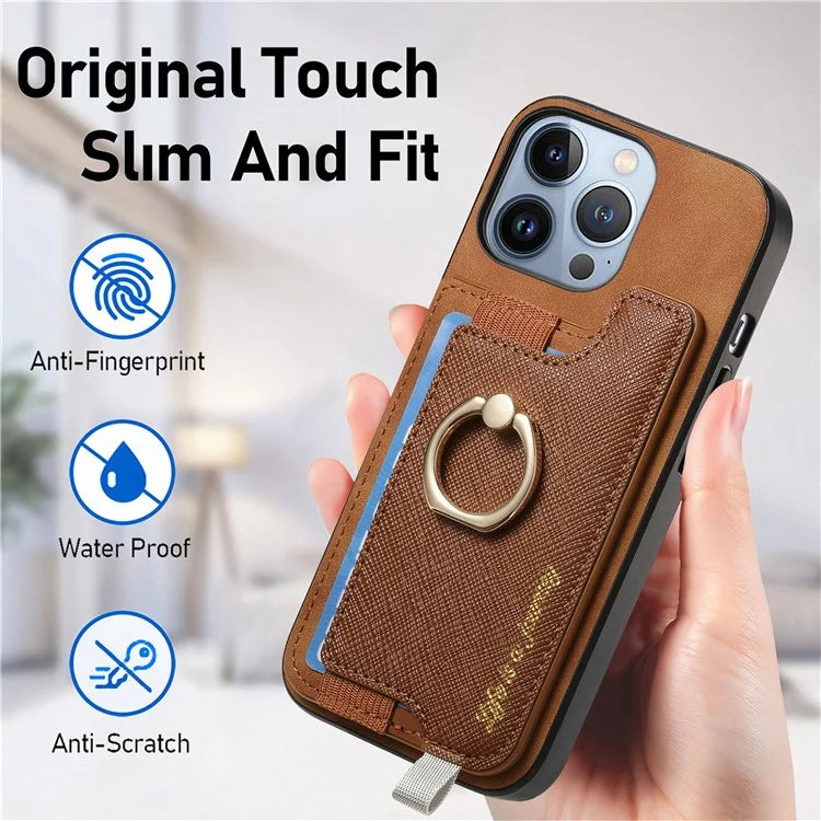 B5 For iPhone 16 Pro Max Case 2-in-1 Magnetic Detachable Card Holder Leather+TPU Phone Cover