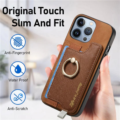 B5 For iPhone 16 Pro Max Case 2-in-1 Magnetic Detachable Card Holder Leather+TPU Phone Cover