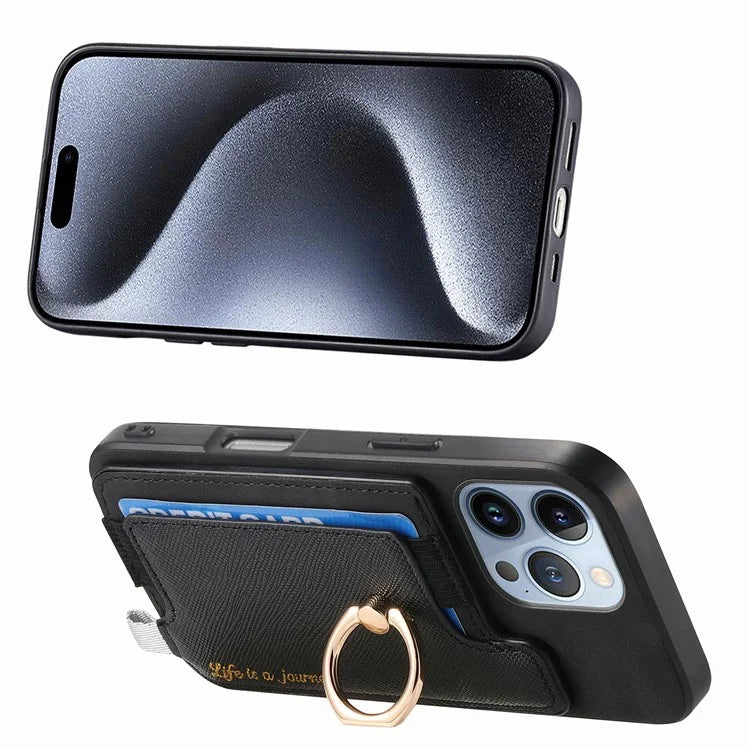B5 For iPhone 16 Pro Max Case 2-in-1 Magnetic Detachable Card Holder Leather+TPU Phone Cover
