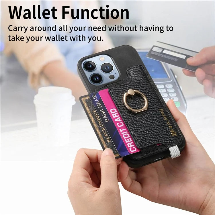 B5 For iPhone 16 Pro Max Case 2-in-1 Magnetic Detachable Card Holder Leather+TPU Phone Cover