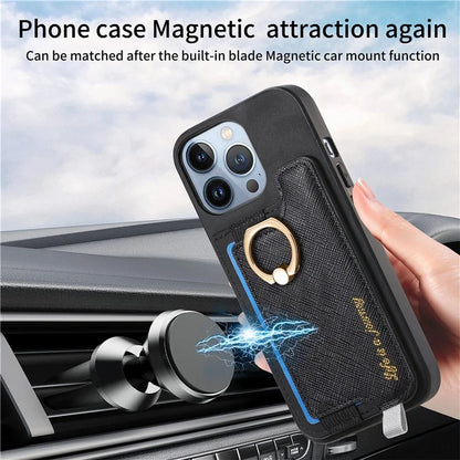 B5 For iPhone 16 Pro Max Case 2-in-1 Magnetic Detachable Card Holder Leather+TPU Phone Cover