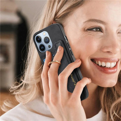 B5 For iPhone 16 Pro Max Case 2-in-1 Magnetic Detachable Card Holder Leather+TPU Phone Cover