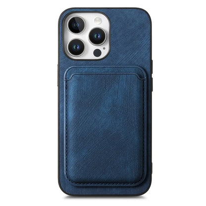 D12 For iPhone 16 Pro Max Case Leather+TPU Retro Phone Cover with Detachable Card Slot