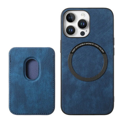 D12 For iPhone 16 Pro Max Case Leather+TPU Retro Phone Cover with Detachable Card Slot